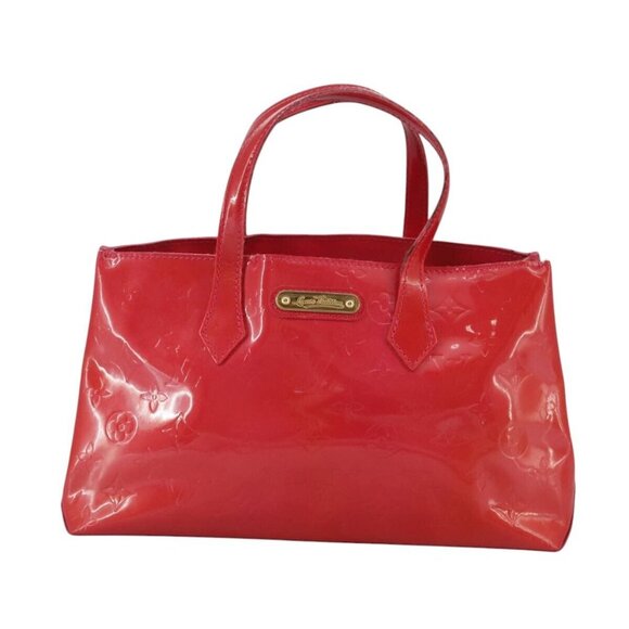 LOUIS VUITTON Monogram Vernis Wilshire PM Hand Bag Rose Pop M93643 Auth 111661
